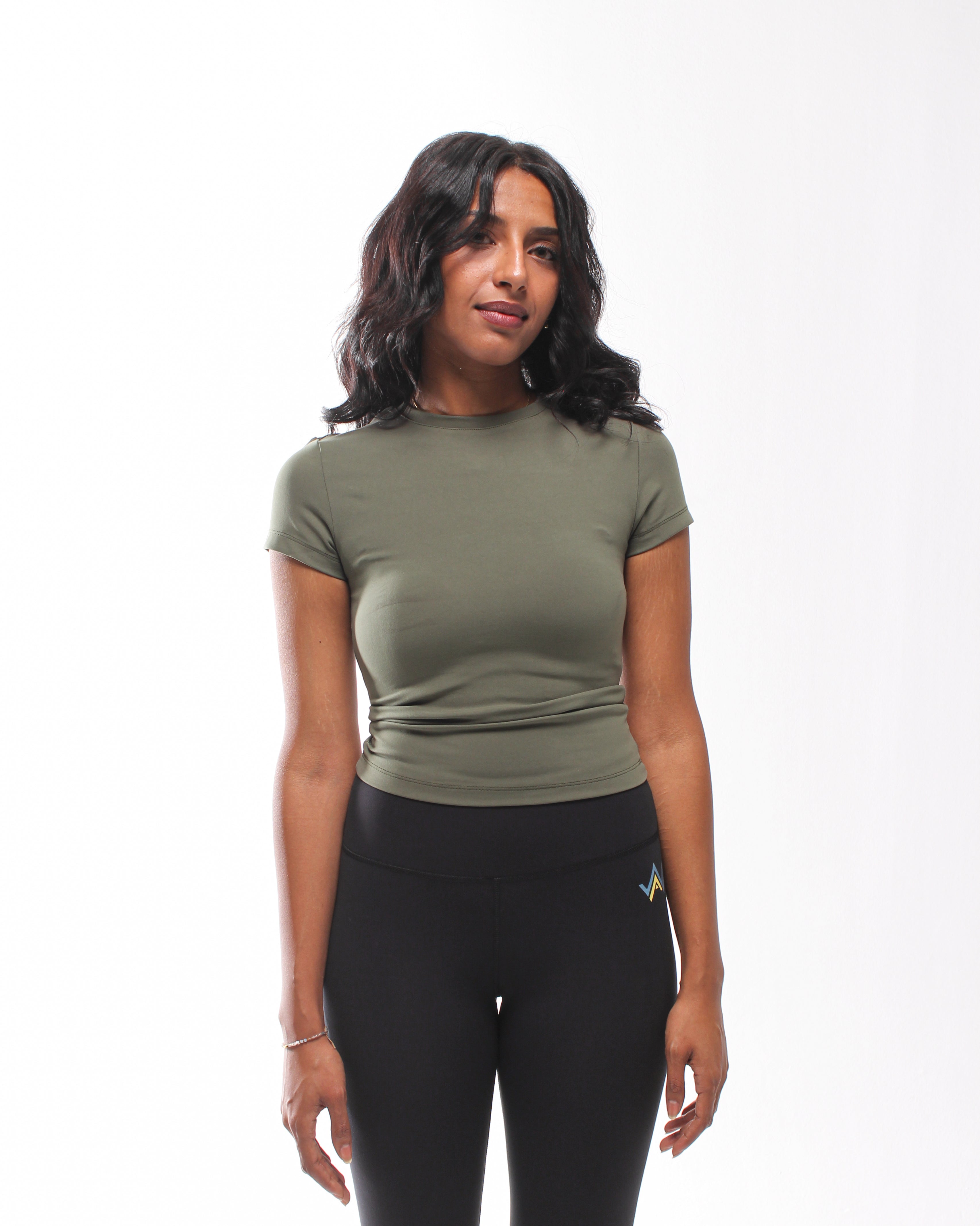 Olive Green Basic Compression Top