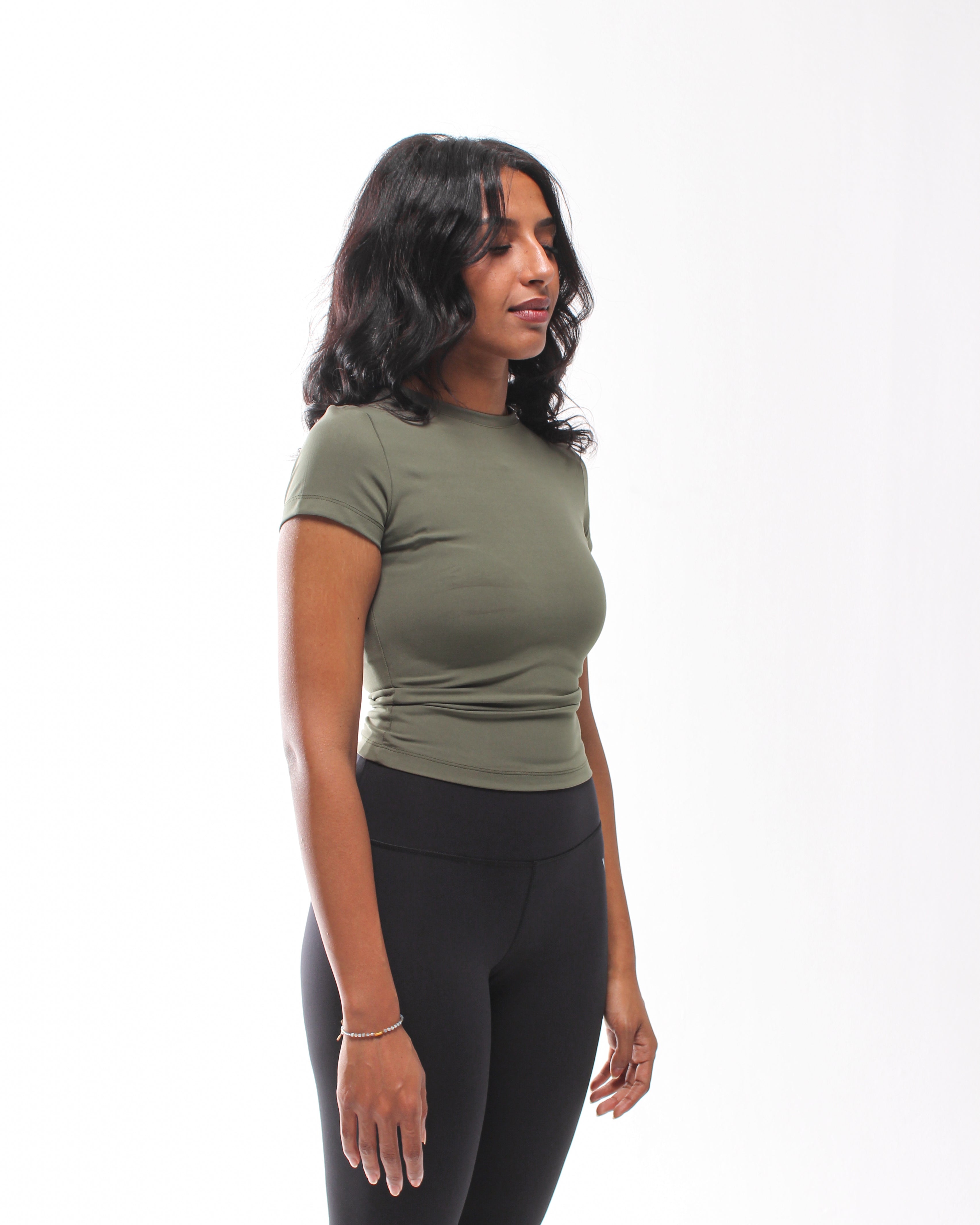 Olive Green Basic Compression Top
